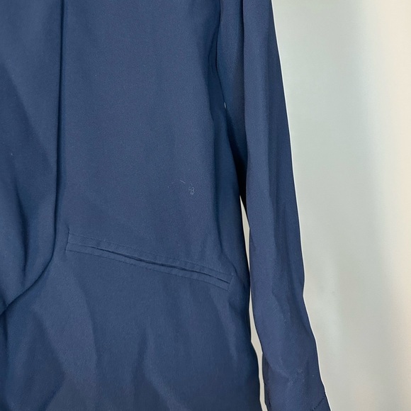 Lulus Miss Punctuality Navy Blue Lightweight Blazer Sz S Minimalist Office - Picture 5 of 5